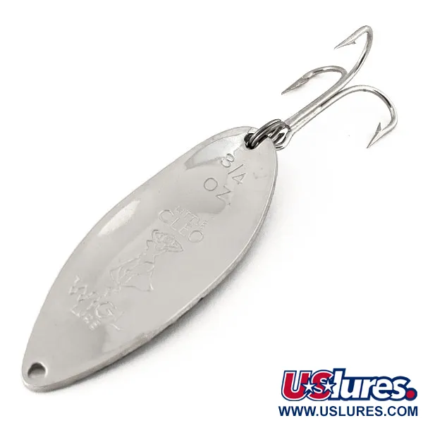 Vintage  Seneca Little Cleo (Hula Girl), 3/4oz Nickel / Blue fishing spoon #13157