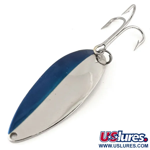 Vintage  Seneca Little Cleo (Hula Girl), 3/4oz Nickel / Blue fishing spoon #13157