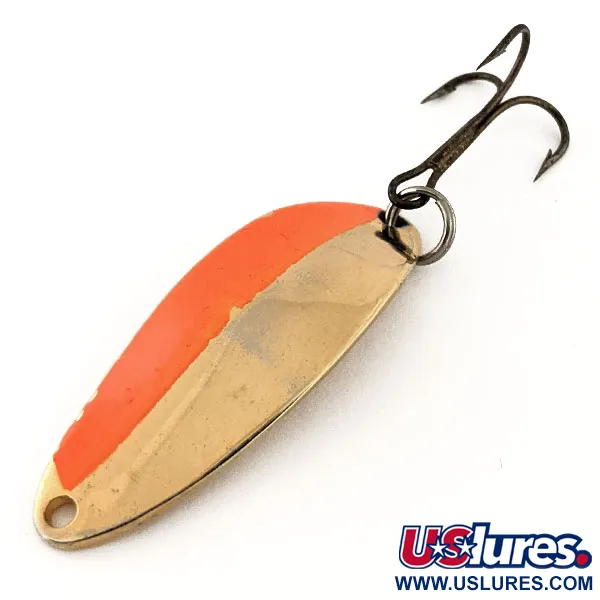 Vintage  Seneca Little Cleo (Hula Girl), 1/3oz Gold / Orange fishing spoon #13158