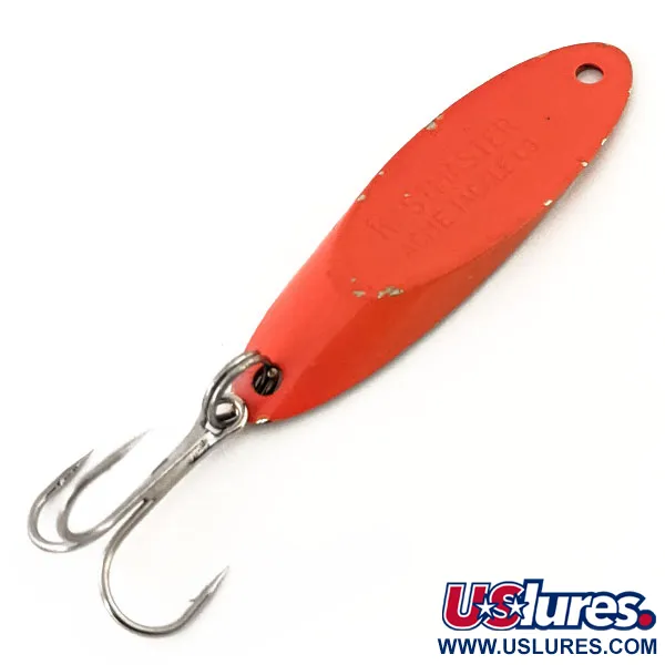 Vintage  Acme Kastmaster, 1/2oz Orange / Nickel fishing spoon #13162
