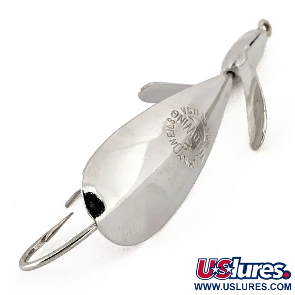 Vintage  Johnnie O'Neil Weedless Weed Wing Jonny ONeils, 1/3oz Nickel fishing spoon #13167