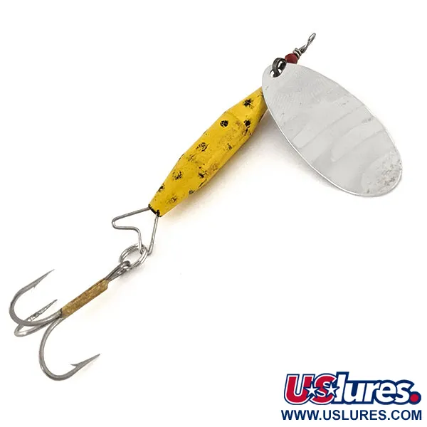 Vintage  Abu Garcia ​Abu Reflex, 2/5oz Nickel / Yellow spinning lure #13182