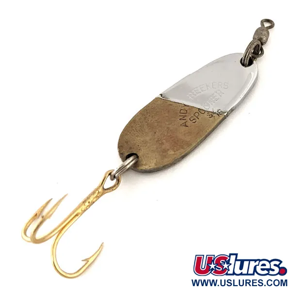 Vintage   Andy Reekers Spooner, 1/4oz Nickel / Bronze (Brass) fishing spoon #13183