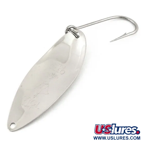 Vintage  Seneca Little Cleo (Hula Girl) trolling spoon, 1/4oz Nickel fishing spoon #13196
