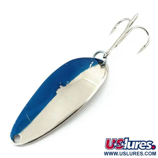 Vintage  Seneca Little Cleo (Hula Girl), 1/3oz Nickel / Blue fishing spoon #13199