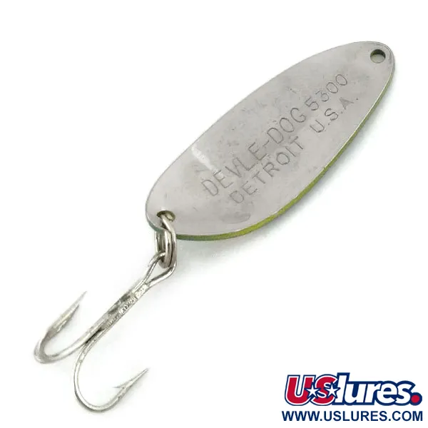 Vintage  Eppinger Dardevle Devle Dog 5300, 1/3oz Frog fishing spoon #13201