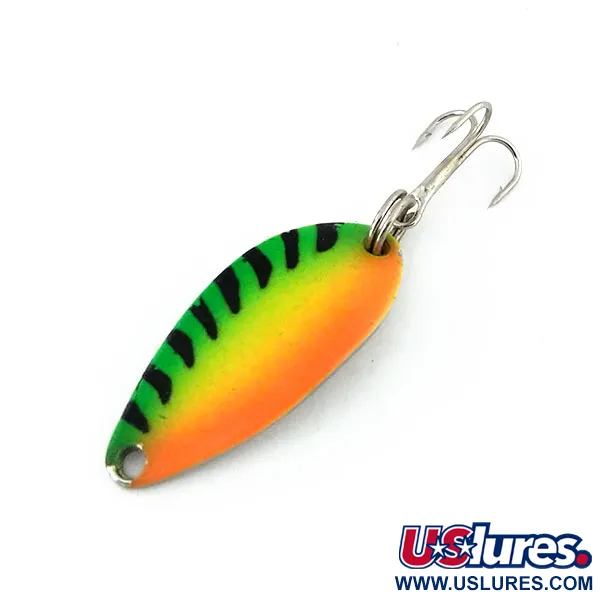 Vintage   Acme Little Cleo UV, 1/8oz Fire Tiger fishing spoon #13202