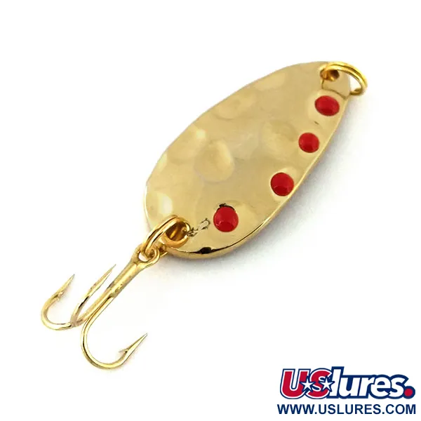 Vintage   ​Acme Fish Hawk , 1/4oz Gold / Red fishing spoon #13212