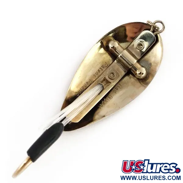 Vintage   Nemire Lures Red Ripper, 2/5oz Gold fishing spoon #13213