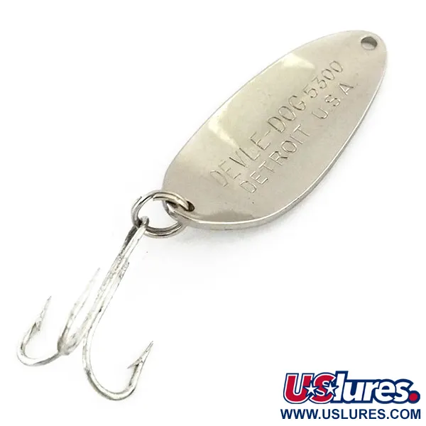 Vintage  Eppinger ​Dardevle Devle-Dog 5300, 1/3oz Nickel fishing spoon #13214