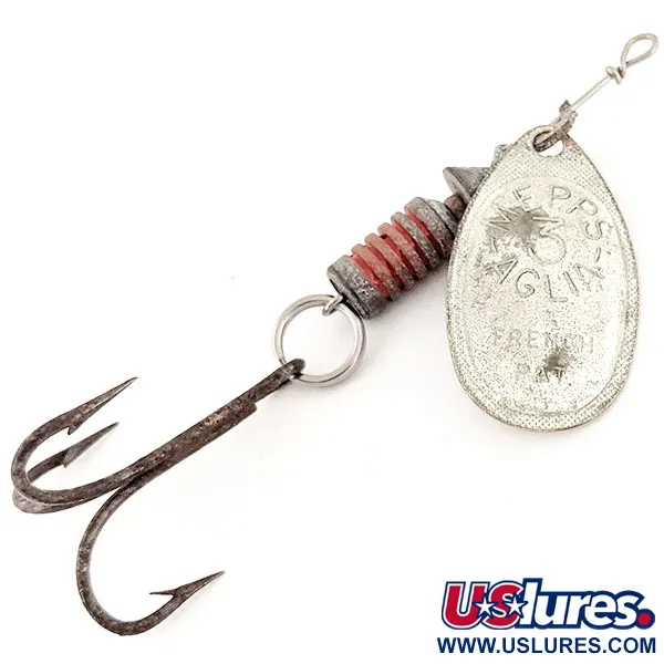 Vintage   Mepps Aglia 3, 1/4oz Silver spinning lure #13225