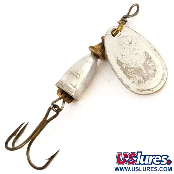 Vintage   Blue Fox Super Vibrax 1, 1/8oz Silver spinning lure #13229