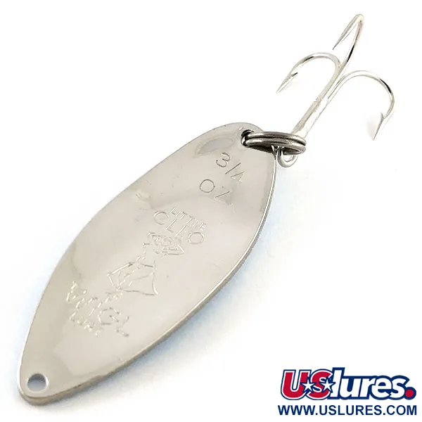 Vintage  Seneca Little Cleo (Hula Girl), 3/4oz Blue / Nickel fishing spoon #13240