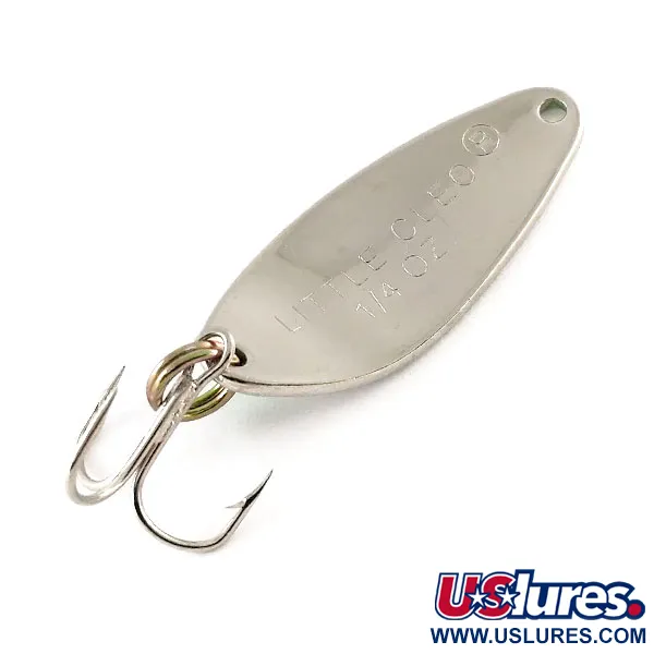 Vintage   Acme Little Cleo UV, 1/4oz Nickel / Green fishing spoon #13244