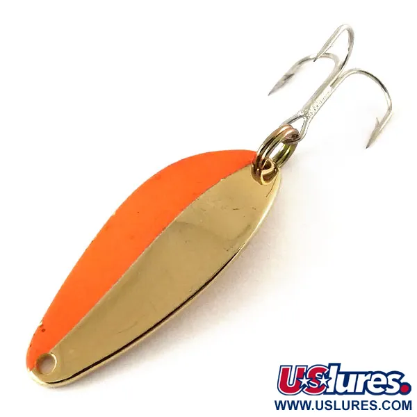 Vintage   Acme Little Cleo, 1/4oz Gold / Orange fishing spoon #13248