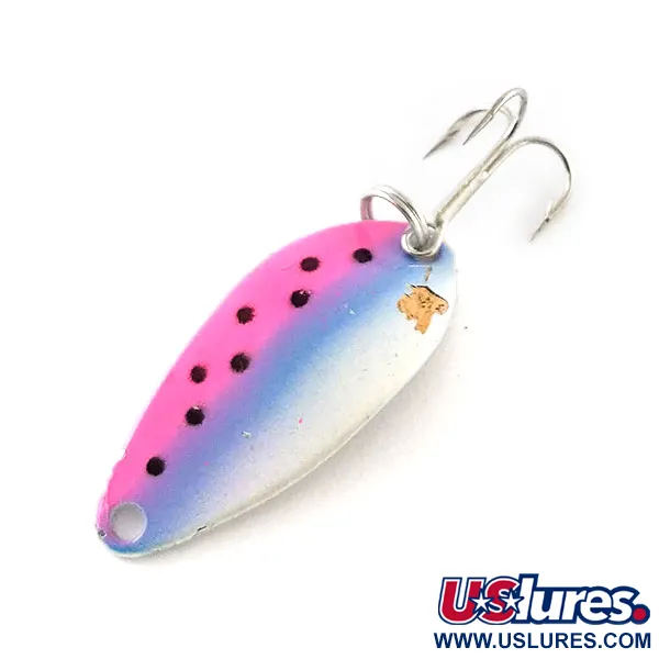 Vintage   Acme Little Cleo, 1/8oz Rainbow Trout / Silver fishing spoon #13250