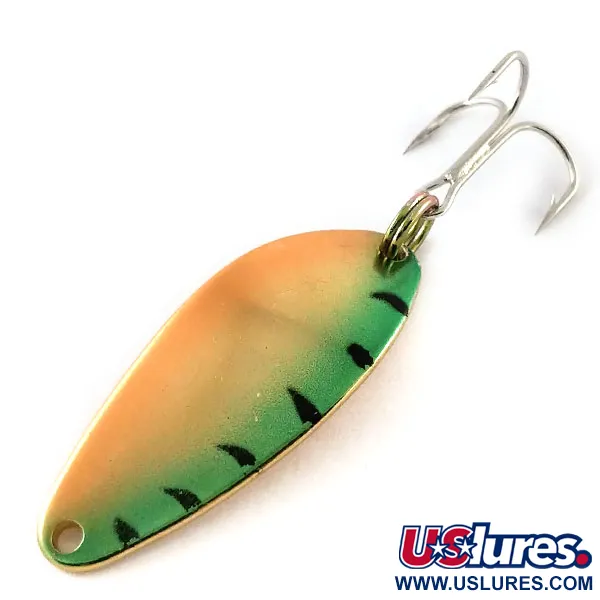 Vintage   Acme Little Cleo, 1/4oz Fire Tiger / Gold fishing spoon #13251