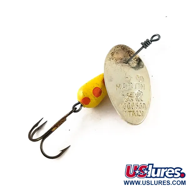 Vintage   Panther Martin 4, 1/8oz Silver / Yellow spinning lure #13282