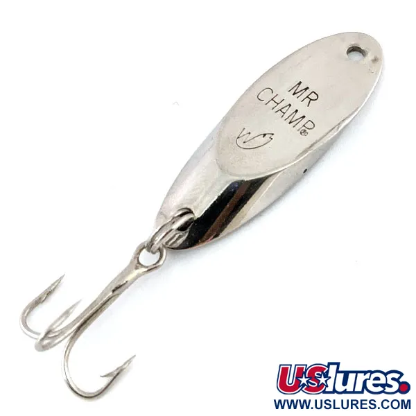 Vintage  Weber Mr Champ, 1/3oz Nickel fishing spoon #13306