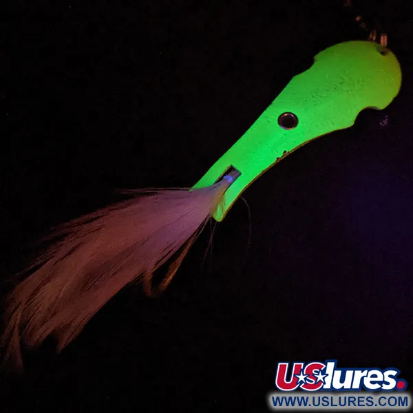   Panther Martin Zig Zag con Penna, 3/5oz ilver/chartreuse UV fishing spoon #20198