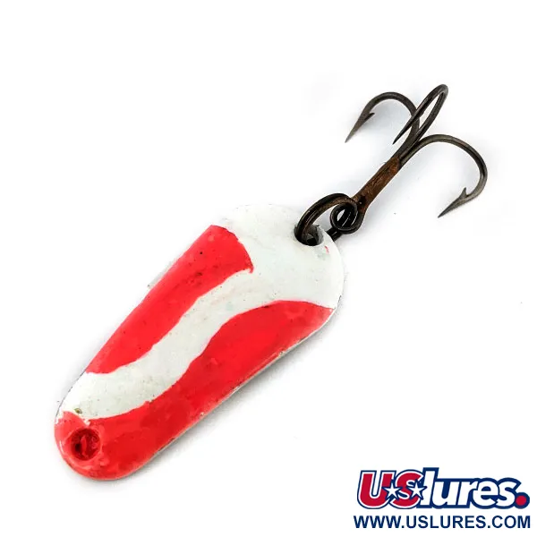 Vintage  Aeroplane Spinner Aero UV, 1/4oz White / Pink / Brass fishing spoon #13410