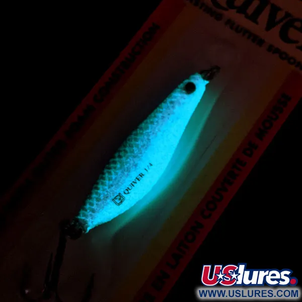   ​Luhr Jensen Quiver UV, 1/4oz Glow Smelt fishing spoon #14463