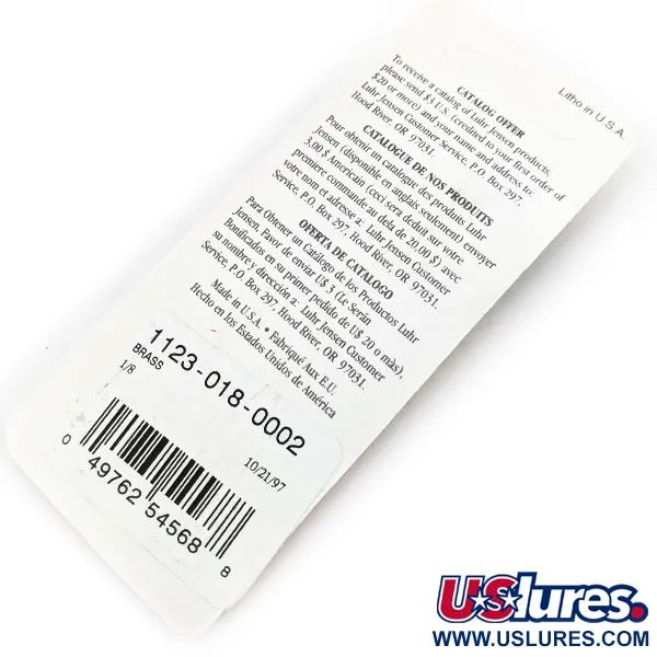  Luhr Jensen Lil' Kroc (Krocodile Stubby), 3/16oz Gold fishing spoon #13424