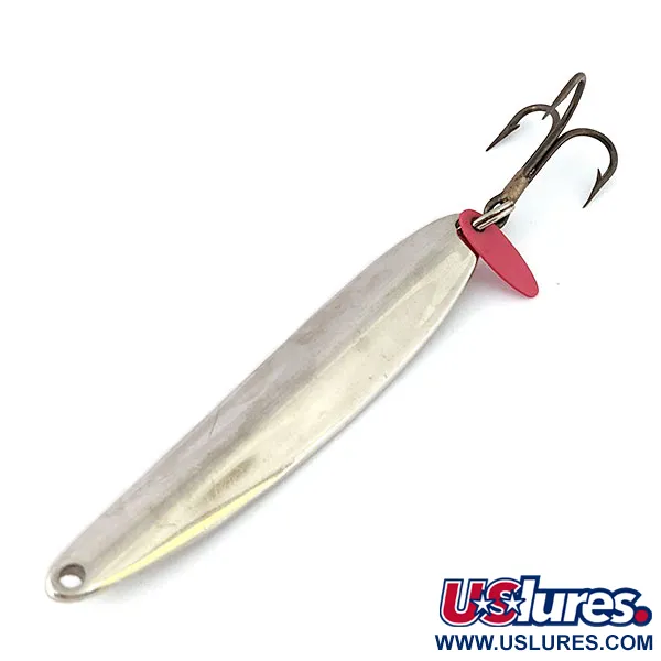 Vintage   Bay de Noc Swedish pimple #8, 1oz Nickel fishing spoon #13447