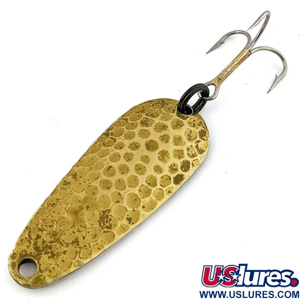 Vintage   Nebco Tor-P-Do 2, 1/2oz Hammered Brass fishing spoon #13468