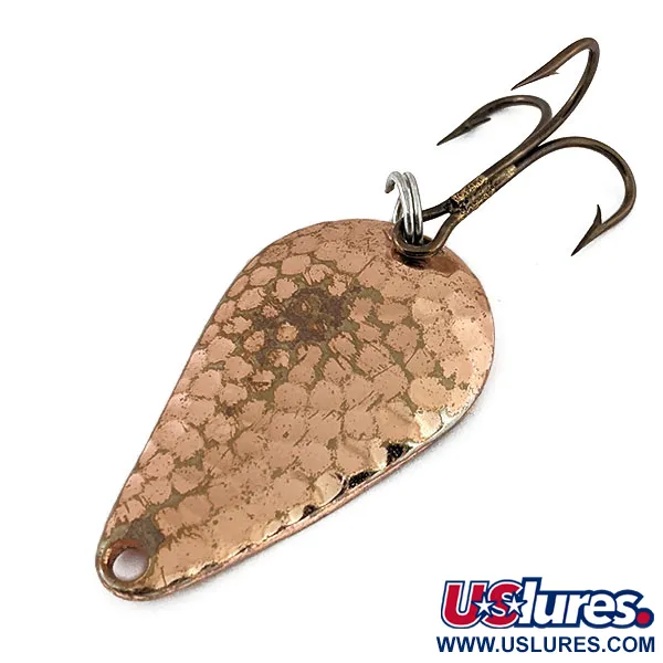 Vintage   Acme Stee-Lee​, 1/2oz Hammered Copper fishing spoon #13476