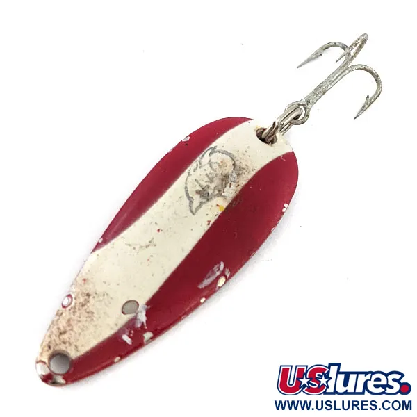 Vintage  Eppinger Dardevle Spinnie, 1/3oz Red / White / Nickel fishing spoon #13496
