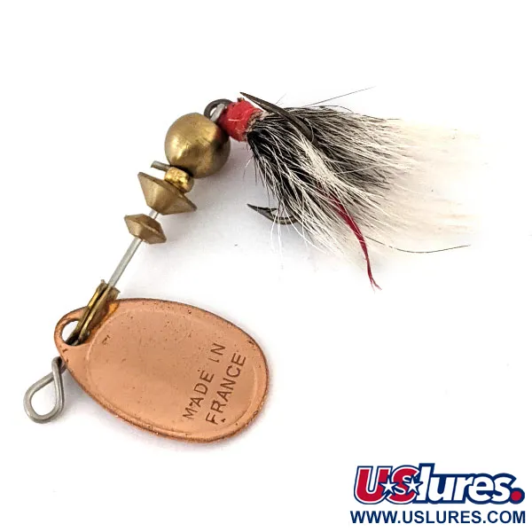 Vintage   Mepps Aglia 0 Dressed (squirrel tail), 3/32oz Copper spinning lure #13517