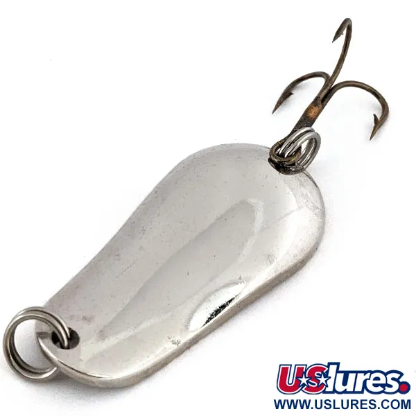 Vintage  Lucky Strike Banshee wobbler, 1/2oz Nickel fishing spoon #13521