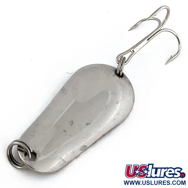 Vintage  Lucky Strike Banshee wobbler, 1/2oz Nickel fishing spoon #13522