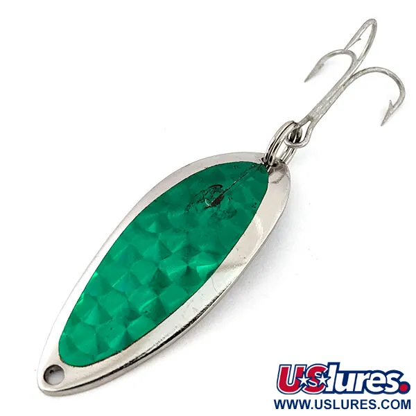 Vintage  Eppinger Dardevle Devle Dog 5400, 1/2oz Nickel / Green fishing spoon #13540