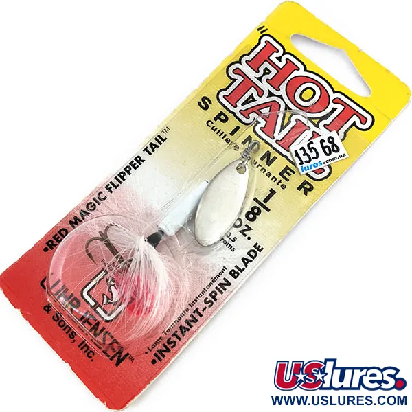   ​Luhr Jensen Hot Tail , 1/8oz Nickel / White spinning lure #13568