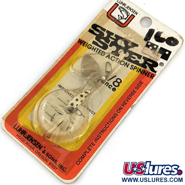   ​Luhr Jensen Shyster, 1/8oz Nickel / White / Black spinning lure #13577