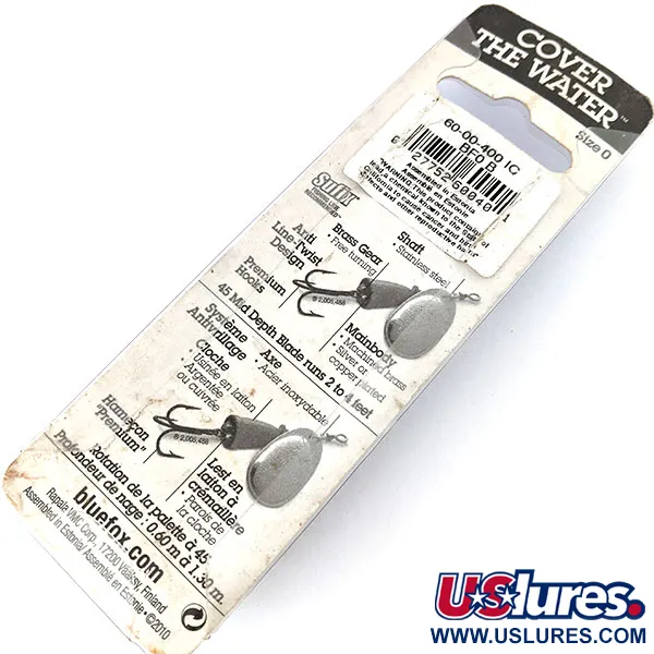   Blue Fox Super Vibrax 0, 3/32oz Black spinning lure #13665