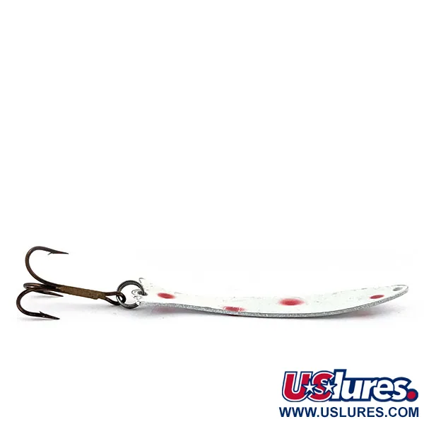 Vintage   ​Acme Flash-King Wobble, 3/16oz White / Red fishing spoon #13672