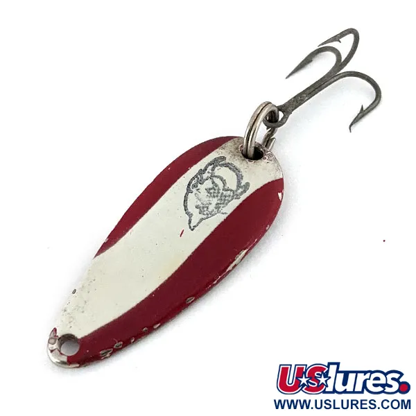 Vintage  Eppinger Dardevle Midget, 3/16oz Red / White / Nickel fishing spoon #13680