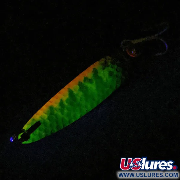 Vintage  Luhr Jensen Krocodile #4, 1/2oz Fire Tiger fishing spoon #13703