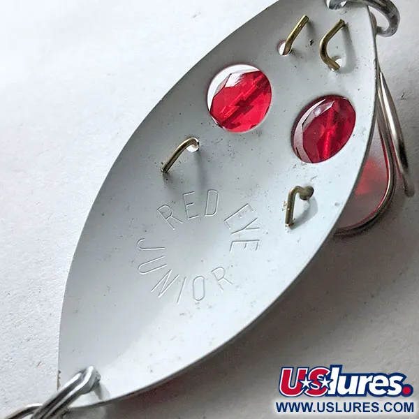 Vintage  Eppinger Red Eye junior, 1/2oz White / Red fishing spoon #13702