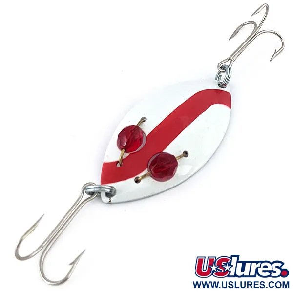Vintage  Eppinger Red Eye junior, 1/2oz White / Red fishing spoon #13702