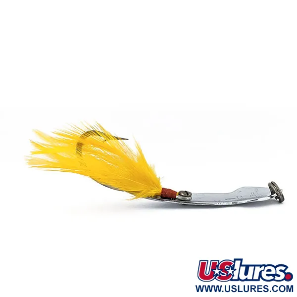 Vintage   ​Tony Accetta Pet Spoon 15, 1/2oz Nickel / Yellow fishing spoon #13704