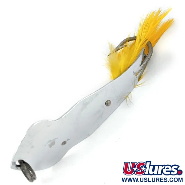 Vintage   ​Tony Accetta Pet Spoon 15, 1/2oz Nickel / Yellow fishing spoon #13704