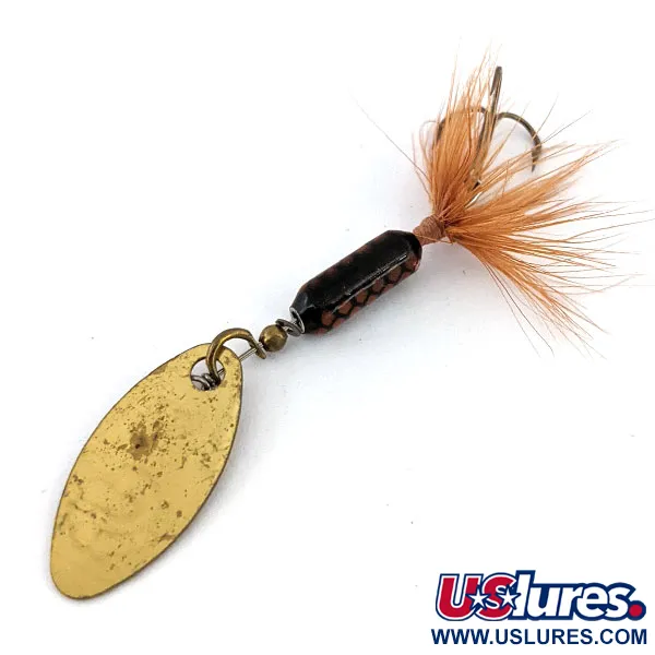 Vintage  Yakima Bait ​Worden’s Original Rooster Tail, 3/32oz Gold / Brown spinning lure #13709