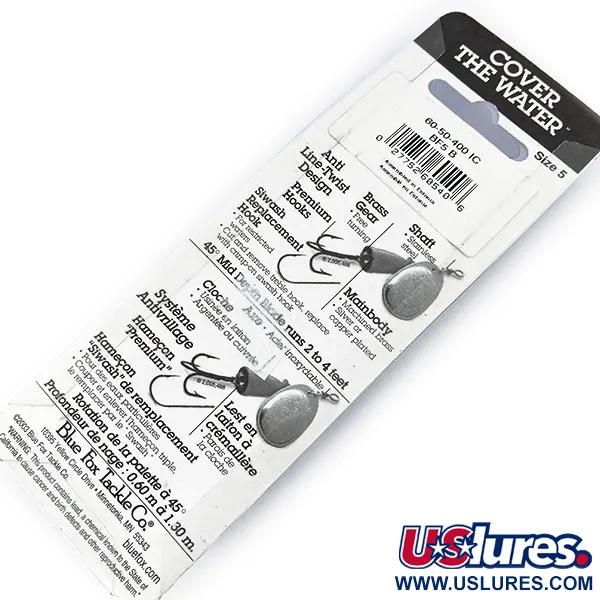   Blue Fox Super Vibrax 5, 1/2oz Black spinning lure #13719