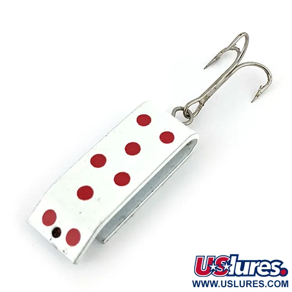 Vintage   ​Jake's Lures Lil Jake , 1/3oz White / Red fishing spoon #13729