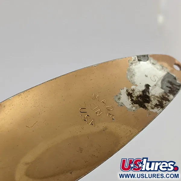 Vintage   Worth Chippewa Steel Spoon , 3/4oz Copper fishing spoon #13755