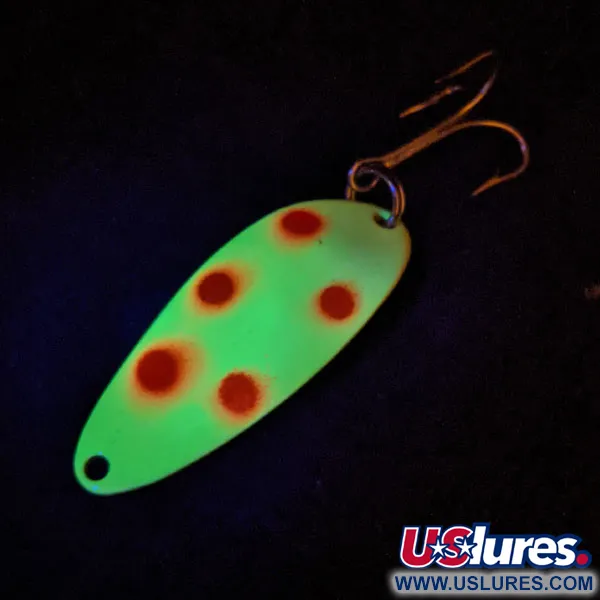  Seneca Little Cleo (Hula Girl) UV, 1/3oz Yellow / Red / Nickel fishing spoon #13758